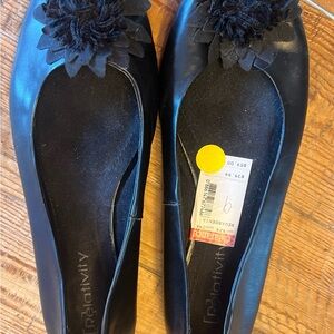 Relativity Black Floral Flats